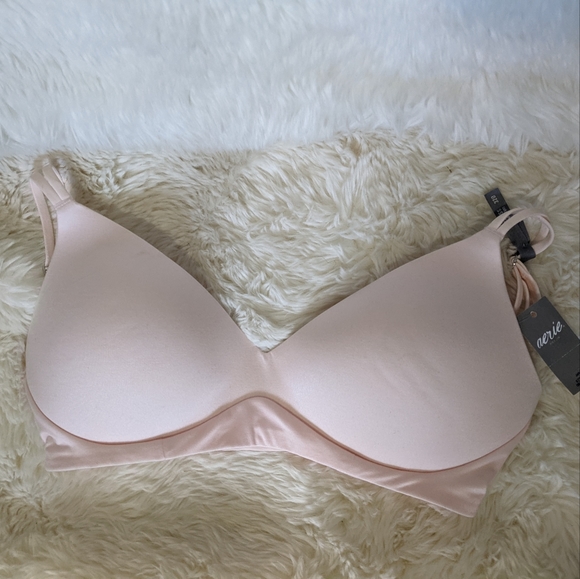 Aerie Pink Sunnie Wireless Push Up Bra, light blush 32D ballet pink 🩷🩷🩷 NWT - Picture 3 of 11